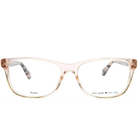 NEW KATE SPADE calley rectangle plastic eyeglasses in pink havana - Picture 2 of 3